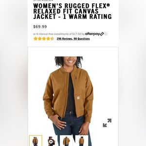 WOMEN'S RUGGED FLEX® RELAXED FIT CANVAS JACKET XL